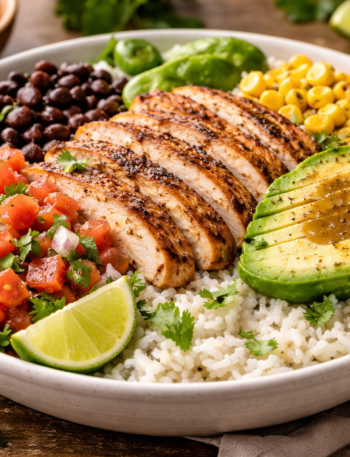 chicken avocado burrito bowl